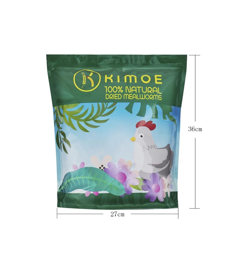 kimoe Non-GMO Bulk Dried Mealworms 5lbs Bag for Chickens, Ducks & Wild Birds â€” 100% Natural High-Protein Feed to Boost Egg Production, Feather Health & Immunity - Image 2